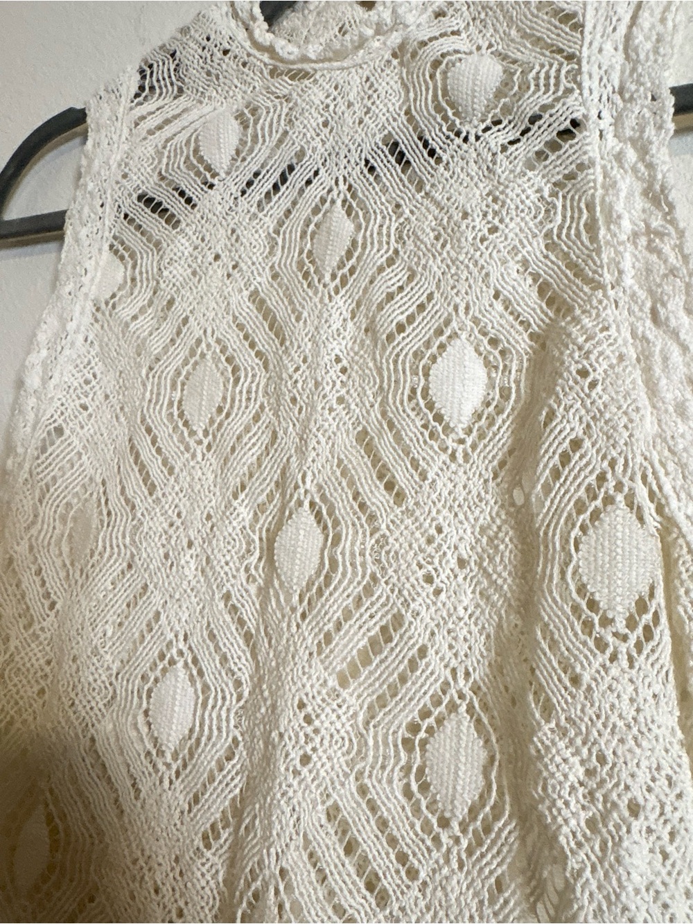 Zara White Knit Sleeveless Tank Top - Picture 3 of 5